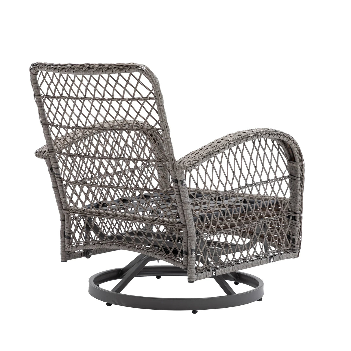 3 Piece Patio Conversation Set With Glass Coffee Table - Khaki - Furniture Home Direct