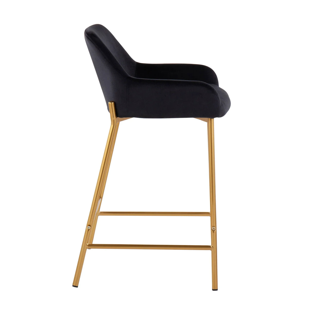 Daniella - Contemporary / Glam Fixed Height Counter Stool (Set of 2) - Furniture Home Direct
