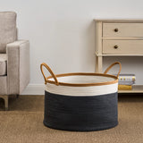 Francis - Cotton Round Laundry And Storage Basket - Furniture Home Direct
