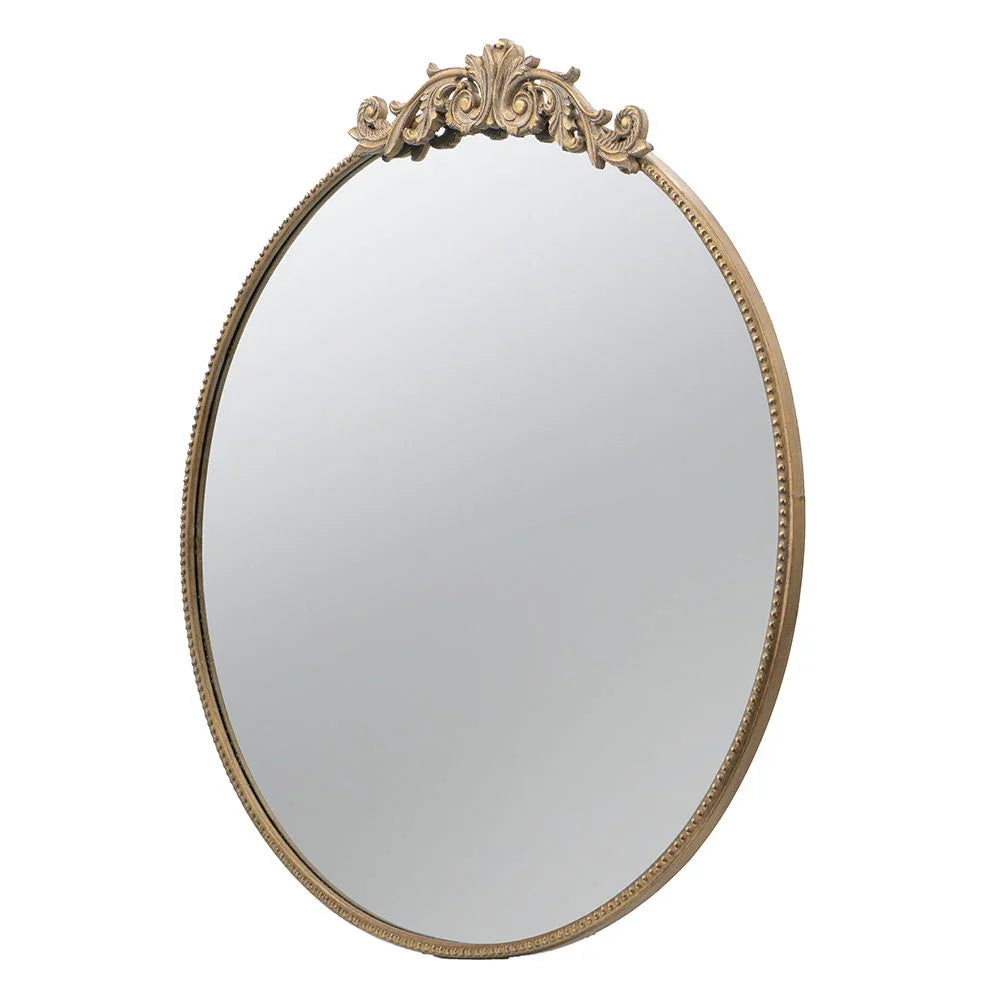 Classic Design Mirror With Baroque Inspired Frame For Bathroom, Entryway Console Lean Against Wall - Furniture Home Direct