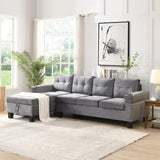 Modern Sectional Sofa Set With L Shape Chaise Lounge And Storage - Furniture Home Direct