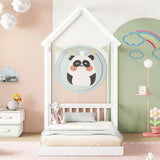 House-Shaped Roof Headboard Floor Bed, (Without Slats) - Furniture Home Direct