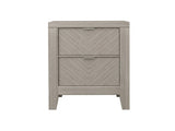 2 Drawer Nightstand - Light Gray - Furniture Home Direct