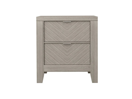 2 Drawer Nightstand - Light Gray - Furniture Home Direct