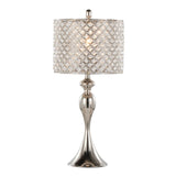 Ashland - Contemporary Table Lamp Square Clear Crystal (Set of 2) - Polished Nickel - Furniture Home Direct