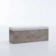 Shelton - Upholstered Flip Top Storage Bench - Ivory / Light Gray / Camel Oak - Furniture Home Direct