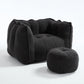 Soft Chenille Bean Bag Chair With High Resilient Foam - Furniture Home Direct