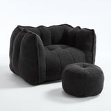 Soft Chenille Bean Bag Chair With High Resilient Foam - Furniture Home Direct
