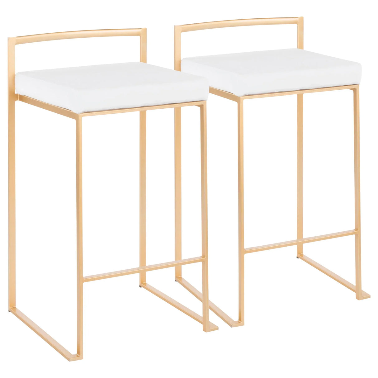 Fuji - Contemporary / Glam Design Counter Stool (Set of 2) - Furniture Home Direct