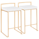 Fuji - Contemporary / Glam Design Counter Stool (Set of 2) - Furniture Home Direct