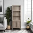 Cypress Lane - Bookcase Pier Cabinet - White Oak - Furniture Home Direct