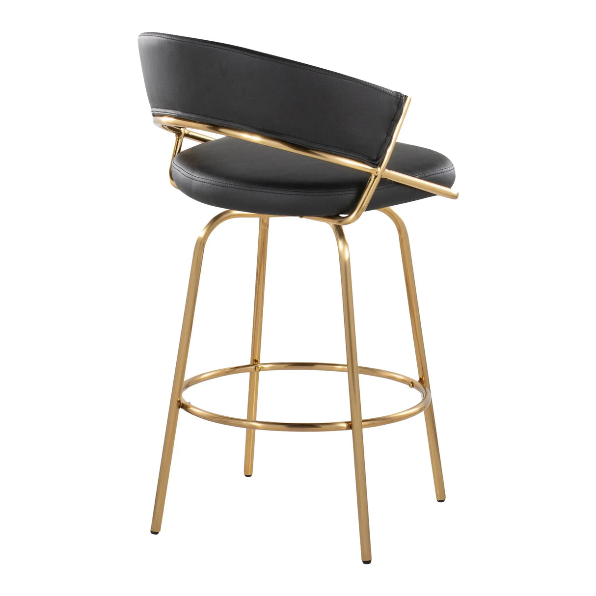 Jie - Glam Fixed Height Counter Stool (Set of 2) - Furniture Home Direct