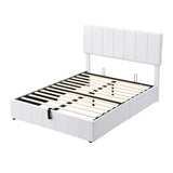 Elegant Upholstered Platform Bed With Hydraulic Storage System - Furniture Home Direct