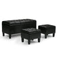 Dover - 3 Piece Storage Ottoman Contemporary Design - Furniture Home Direct