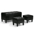 Dover - 3 Piece Storage Ottoman Contemporary Design - Furniture Home Direct