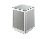 Noralie - Mirrored Faux Dimaonds Accent Table - Silver - Furniture Home Direct