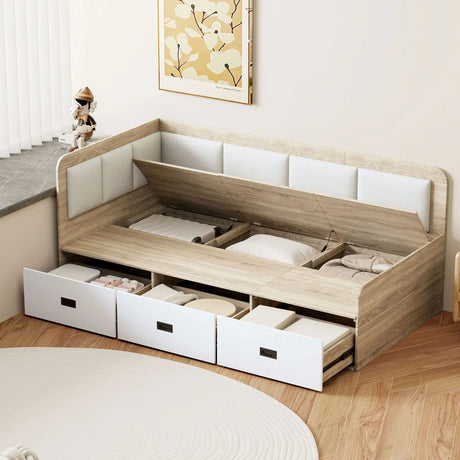 Daybed With 3 Drawers And 3 Storage Compartments - Furniture Home Direct