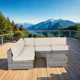 Seating Set With Cushions Handcrafted Wicker Design - Furniture Home Direct