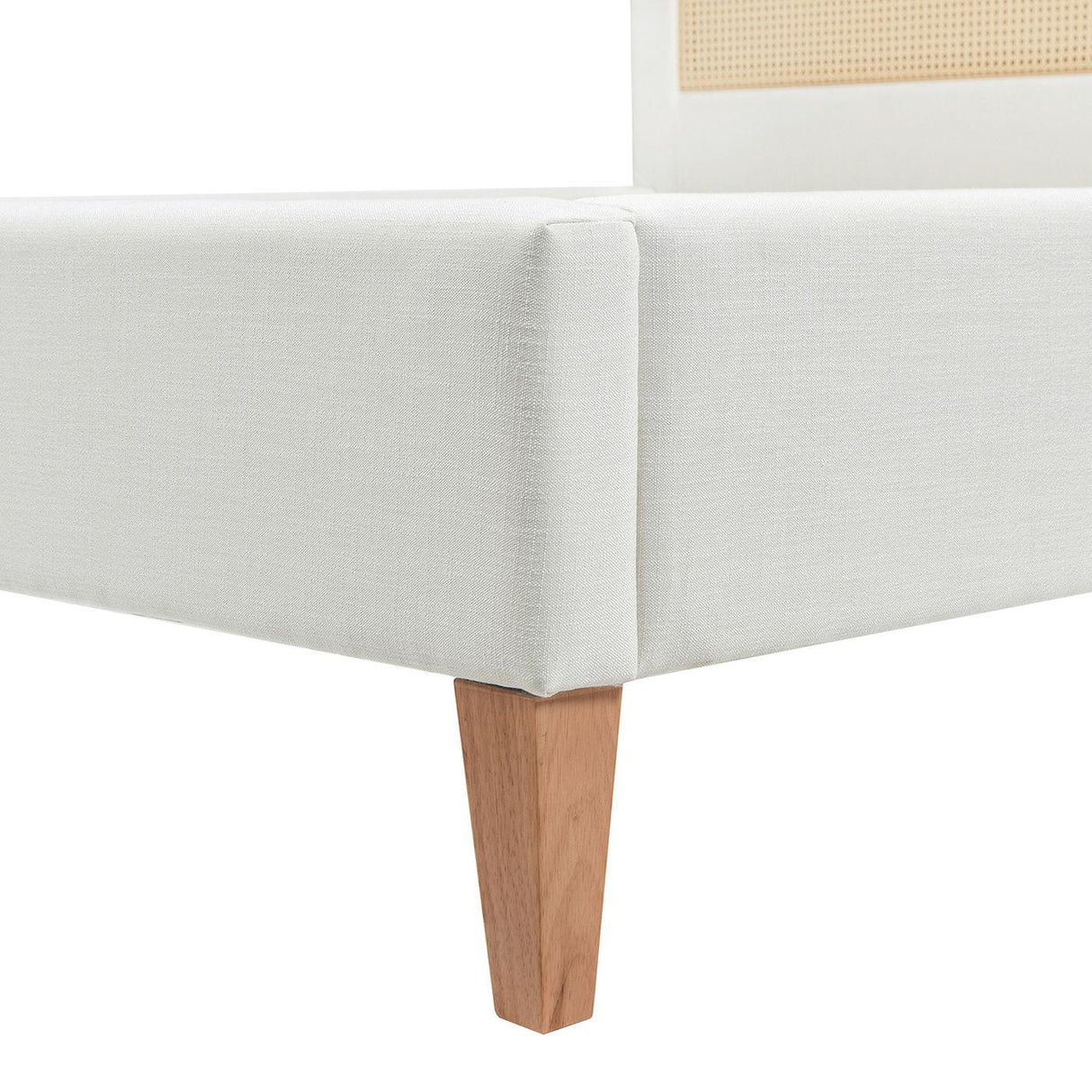Haley - Upholstered Cane Back Platform Bed - Furniture Home Direct