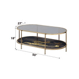 Fiorella - Marble Print Glass Table - Furniture Home Direct