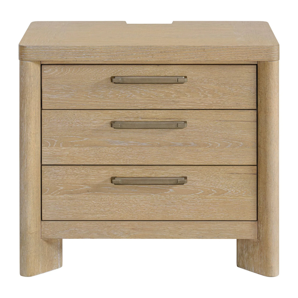 Clove - 3 Drawer Nightstand - Tan - Furniture Home Direct