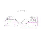 Julia - Lounger Sofa With USB - Gray - Furniture Home Direct