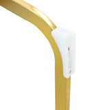 Dining Chair Set With Gold Frame PU Upholstery Black - Furniture Home Direct