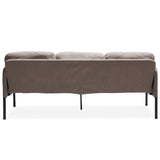 Modern L Shaped 3 Seater Sofa With Ottoman, Upholstered Couch For Small Spaces - Furniture Home Direct