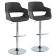 Vintage Flair - Mid Century Modern Adjustable Barstool With Swivel With Rounded T Footrest (Set of 2) - Furniture Home Direct
