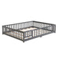 Solid Floor Bed With Door And Fence For Children - Furniture Home Direct