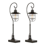 Landen - Contemporary Task Lamp (Set of 2) - Oil Rubbed Bronze / Clear - Furniture Home Direct