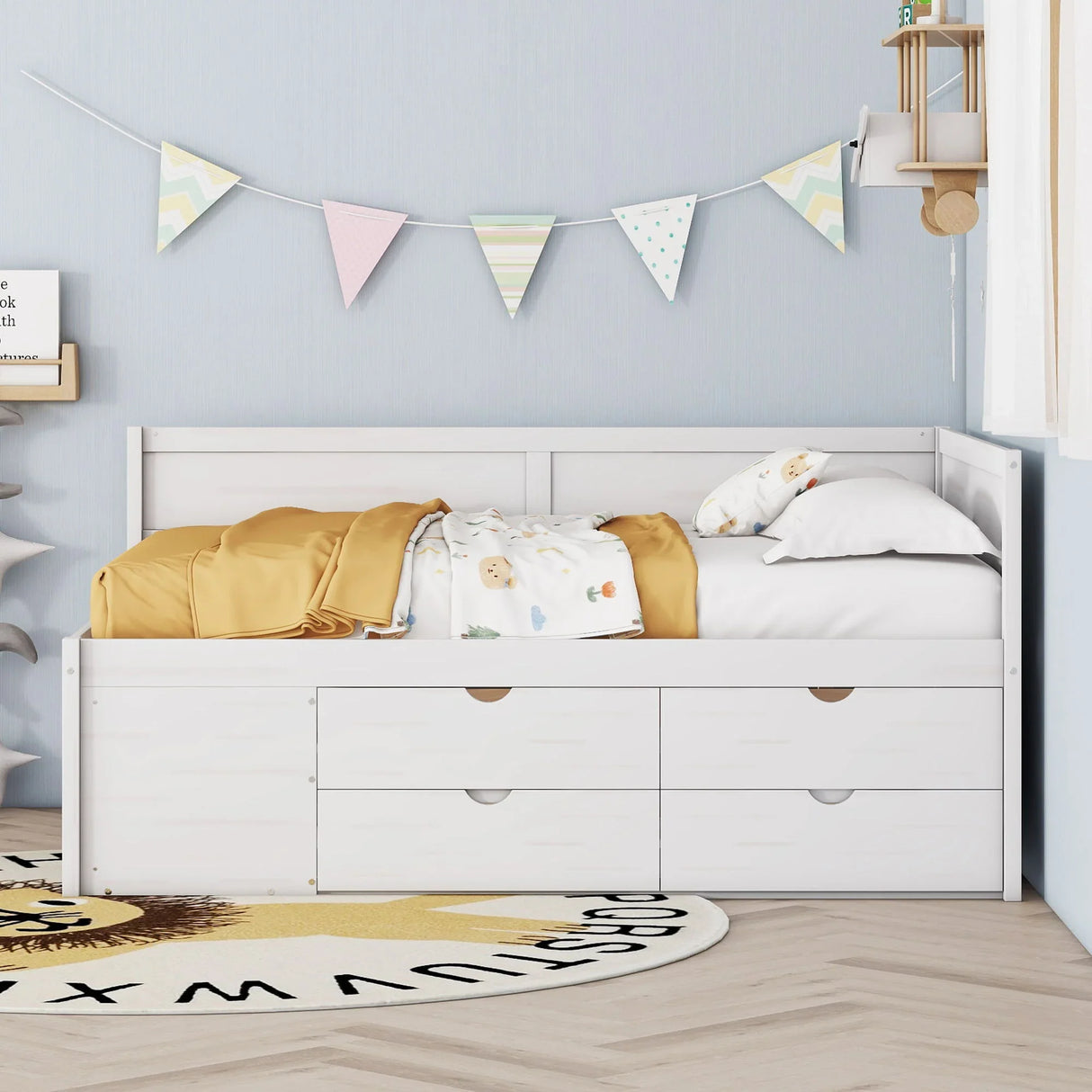 Daybed With Drawers And Shelves - Furniture Home Direct