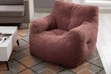 Soft Teddy Fabric Tufted Foam Bean Bag Chair With Teddy Fabric - Furniture Home Direct