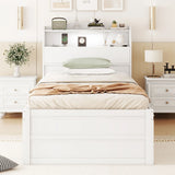 LED Platform Bed With Trundle With Storage Headboard With Drawers - Furniture Home Direct
