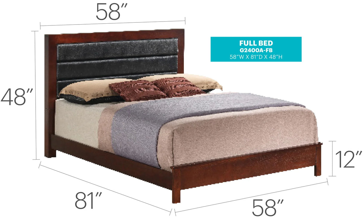 Transitional Modern Design Bed - Furniture Home Direct