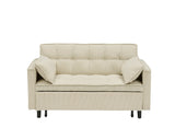 54.30-inch Love Seat with Pull Out Bed - beige - Furniture Home Direct
