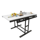 Solid Mahogany Wood Multifunction Convertible Dining Table, Free Switch Space Saving Table Shelf For Home And Studio - Furniture Home Direct