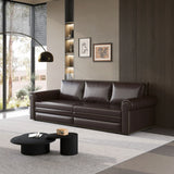 3 In 1 Convertible Sleeper Sofa With Nailhead Trim & Rolled Arm - Furniture Home Direct