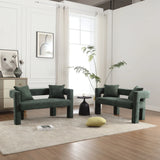 Modern Chenille Loveseat Sofa, Comfy Upholstered 2 Seater - Furniture Home Direct