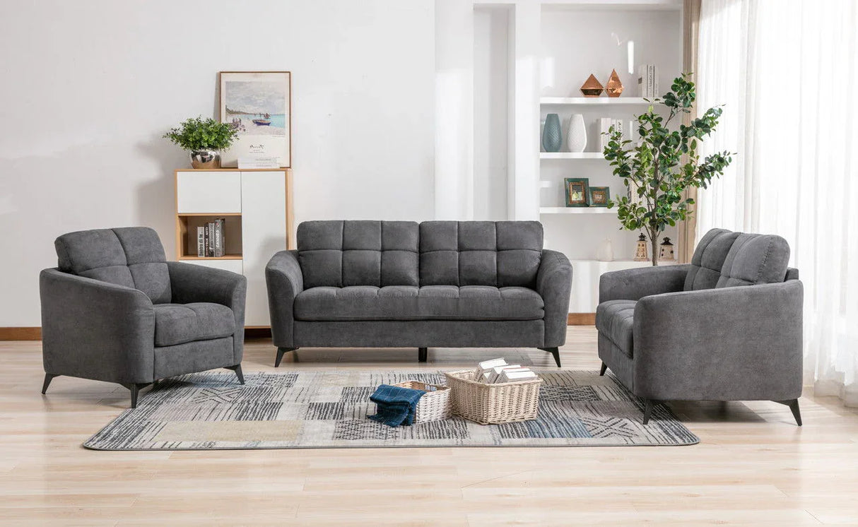 Callie - Woven Fabric Living Room Set - Furniture Home Direct