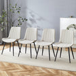 Dining Chairs Set Modern Upholstered PU Leather Gray - Furniture Home Direct