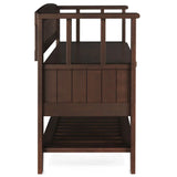 Acadian - Entryway Storage Bench With Shelf - Brown - Furniture Home Direct