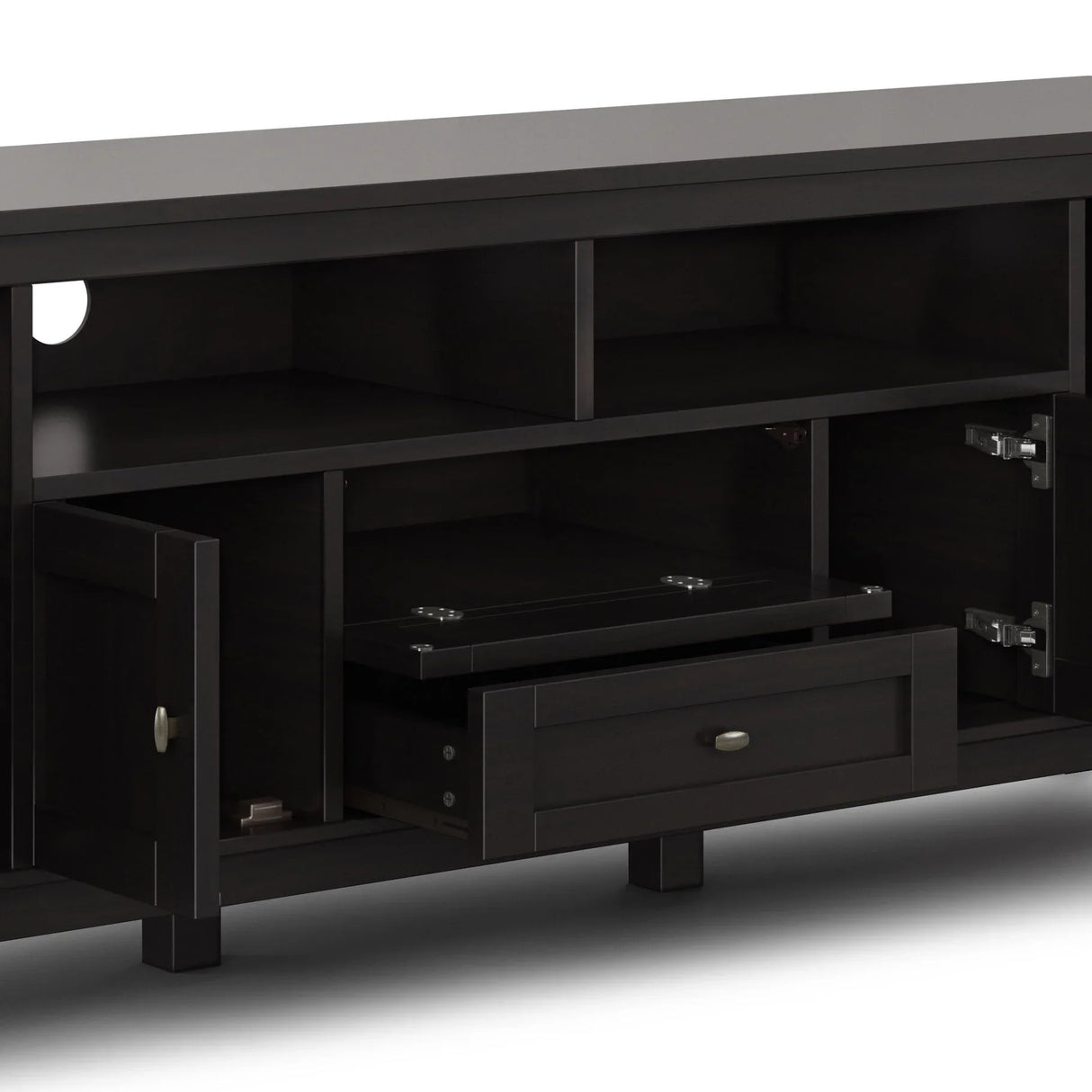 Warm Shaker - TV Media Stand - Hickory Brown - Furniture Home Direct