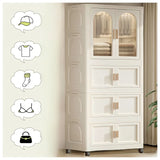 Folding Wardrobe Cabinet With Magnetic Doors, Wheels And Hangers - Furniture Home Direct