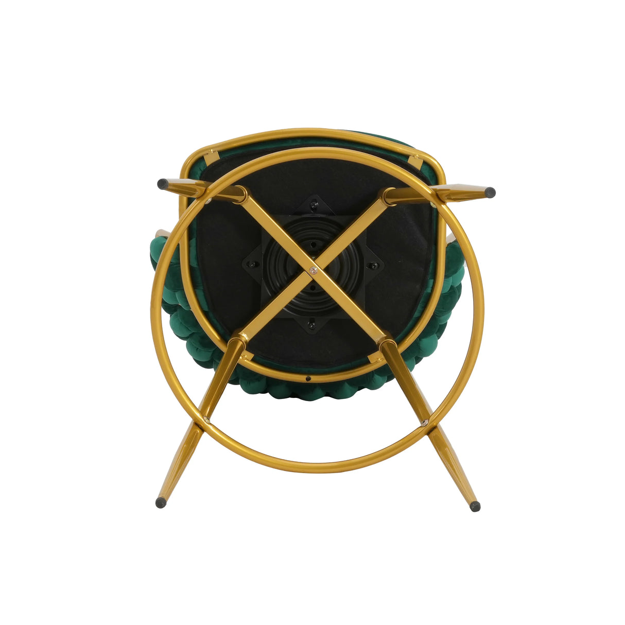 Counter Height Stools Tufted Velvet Gold Frame Green - Furniture Home Direct