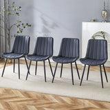 Modern Style Extended Seat Cushion Dining Chair Set - Furniture Home Direct