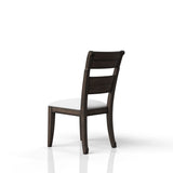 Upholstered Seat Side Chair - Chocolate - Furniture Home Direct