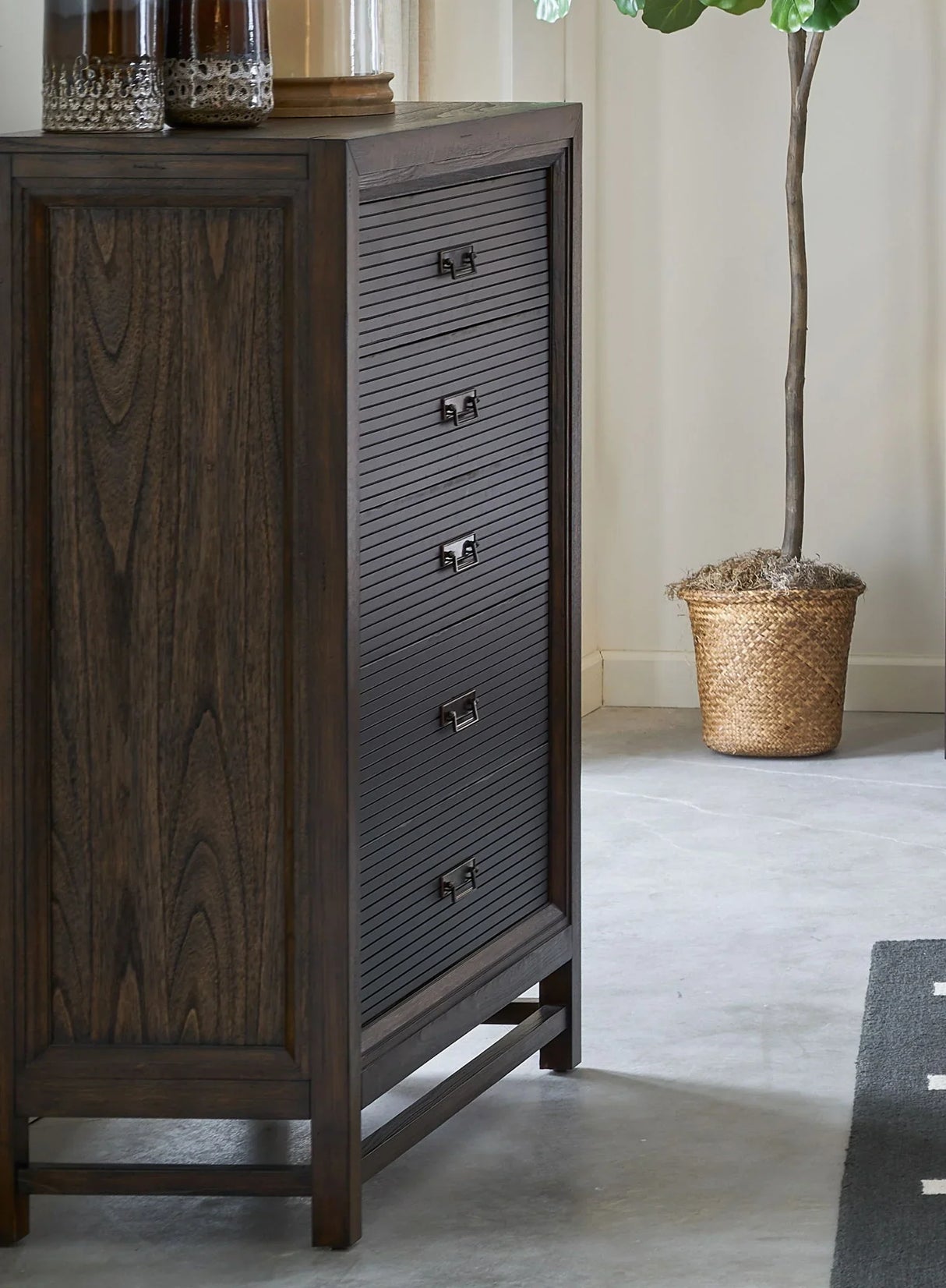Branson - 5 Drawer Chest, Two Tone - Brown - Furniture Home Direct