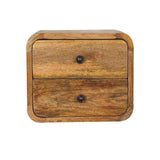 Mini Curve Floating Bedside - Oak - Furniture Home Direct