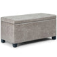 Dover - Upholstered Storage Ottoman Bench - Furniture Home Direct